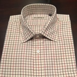 PURDEY TATTERSALL DRESS SHIRT COTTON/WOOL BLEND BIG & TALL MEN 16 1/2 42